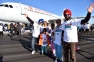Happy Family Walking at the Runway Run